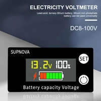 dc 8v 100v battery capacity indicator lead acid lithium gauge monitors for car motorcycle voltmeter voltage gauge
