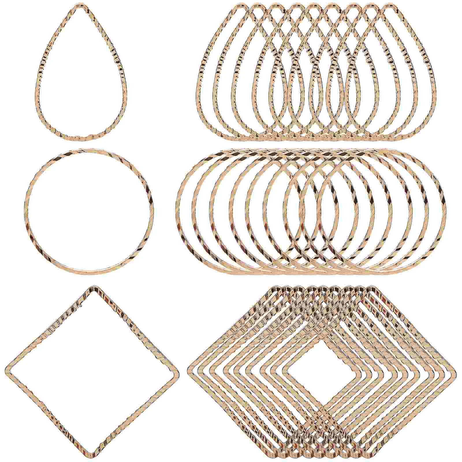 

30 Pcs Earring Charms DIY Supplies Jewelry Making Earrings Crafting Hoops Copper