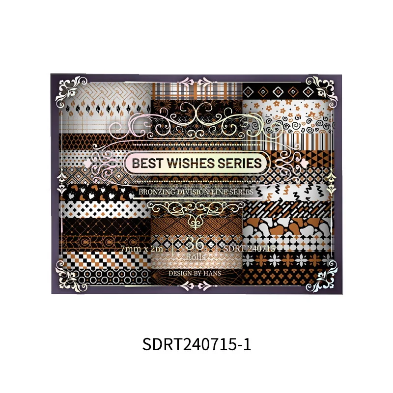 

Ленты для скрапбукинга YOUQIWJ, 36 шт., ретро, золотая фольга