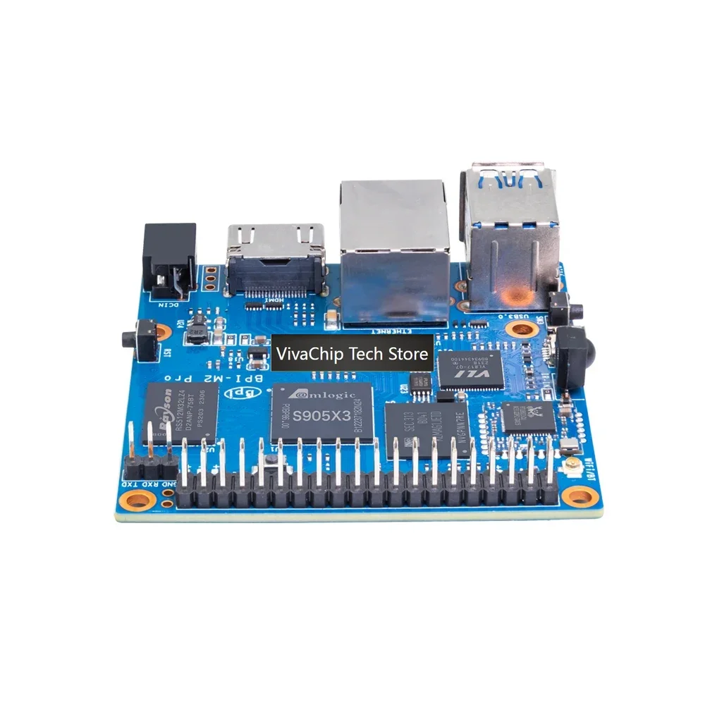 VivaChip TechBanana PI BPI-M2 Pro с четырехъядерным процессором Amlogic S905X3, 2 ГБ LPDDR4 ОЗУ, 16 ГБ EMMC, поддержка Raspbian Image, электронный (art.: 3920da3eb6aae) - 3920da3eb6aae