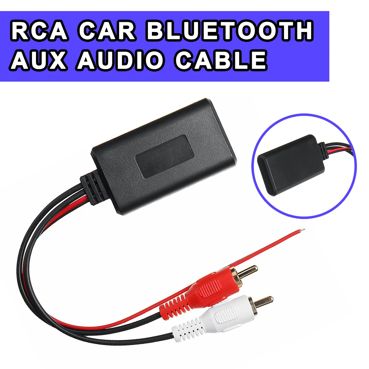 

Universal Car bluetooth with 2 RCA AUX IN Music Audio Input Wireless Connection Adapter for Stereo Wireless Cable for Truck Auto
