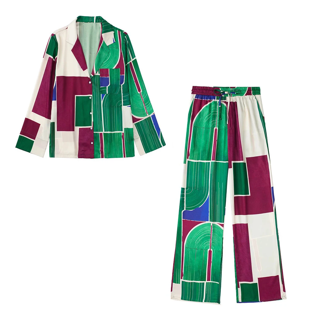 

Женская свободная рубашка в клетку, повседневная однобортная рубашка в стиле ретро с длинным рукавом, отложным воротником и цветочным прин...