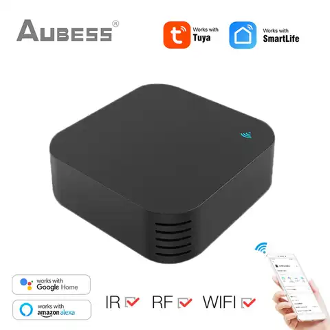Универсальный ИК пульт дистанционного управления AUBESS Tuya, Wi-Fi RF приборы, управление через приложение, через Alexa Google Home