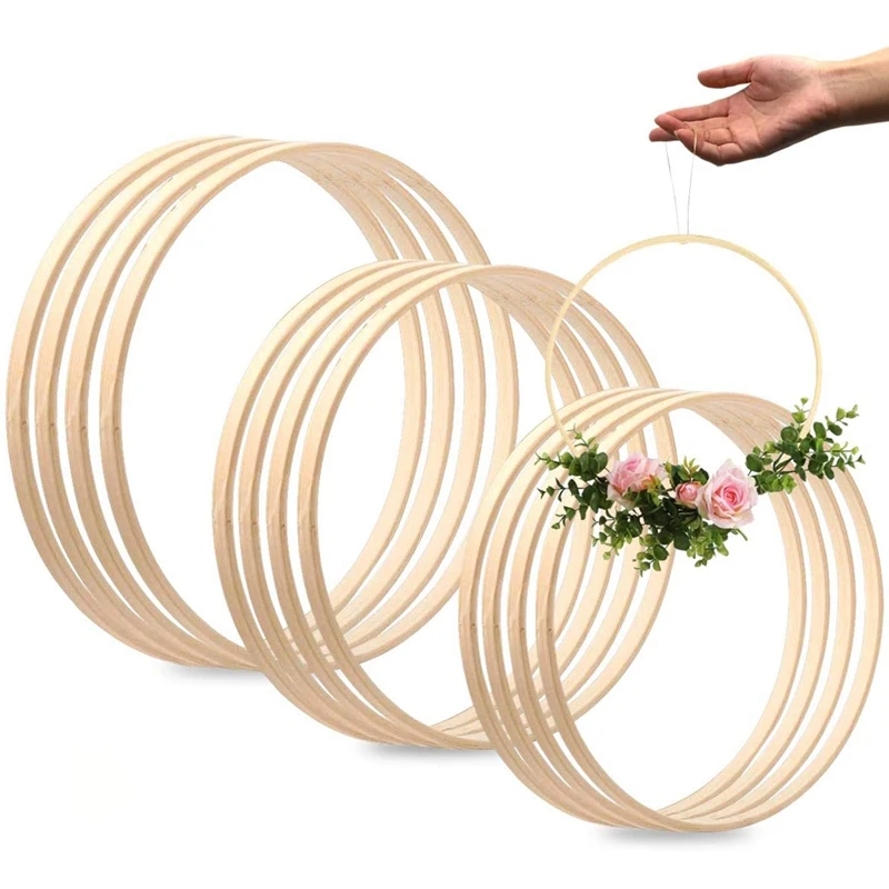 

Dream Catcher Rings,Floral Hoop Rings Wreath,Macrame Rings,Craft Hoop Rings For DIY Dream Catcher,Wedding Wreath Decor