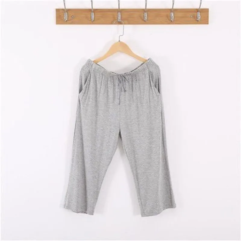 Summer Calf-Length Pants Casual Homewear Pant For Women High Elastic Pant Women's Modal Cotton  Drawstring Fashion Big Size 5XL