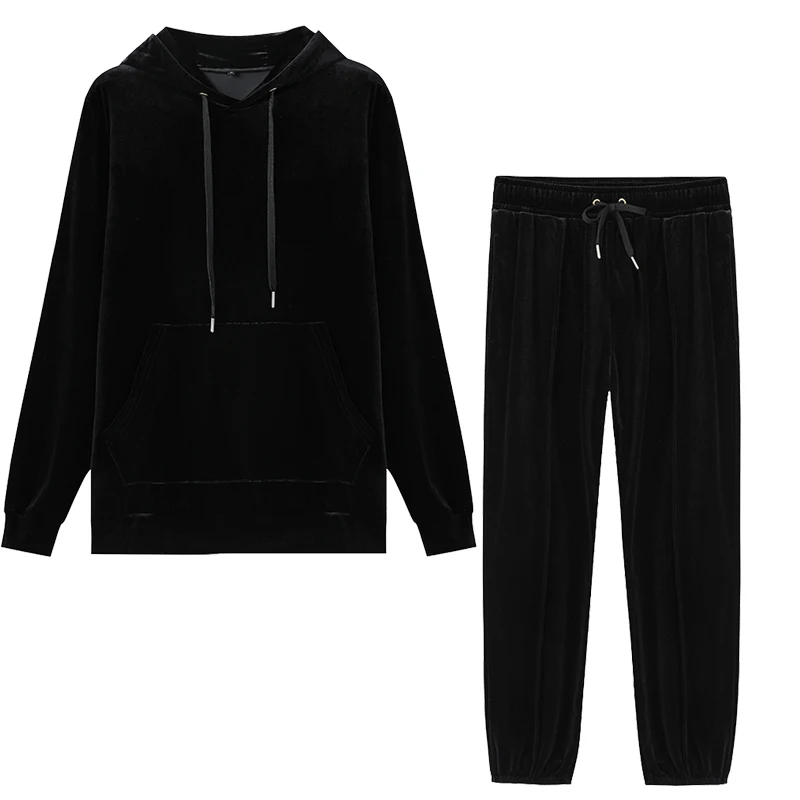 Мужской бархатный велюровый спортивный костюм в стиле хип-хоп |