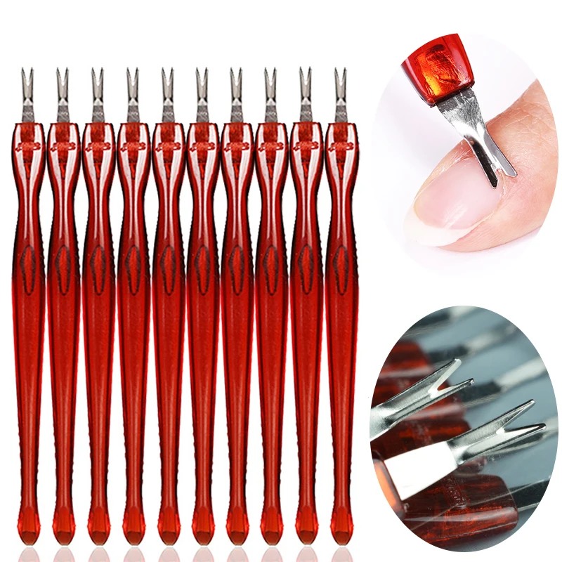 10/5Pcs Dead Skin Fork Nail Cuticle Remover Fork Nail Art Ni