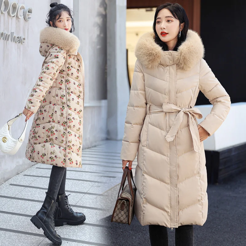2022 Double Sides Women Winter Jacket Hooded Parka Warm Thicken Female Coat Two Sides Wear Windproof Long Winter Clothes