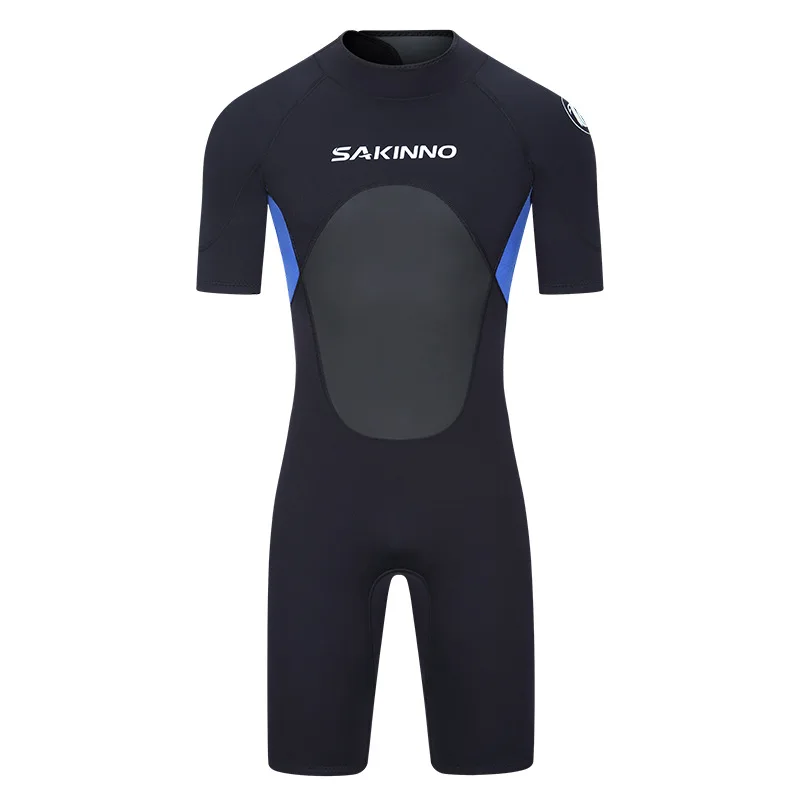 

Men's 3mm One-piece Wetsuit Cold Warmth Thick Snorkeling Surfing Sailing Diving Suit Short-sleeved River Tracing Swimsuit
