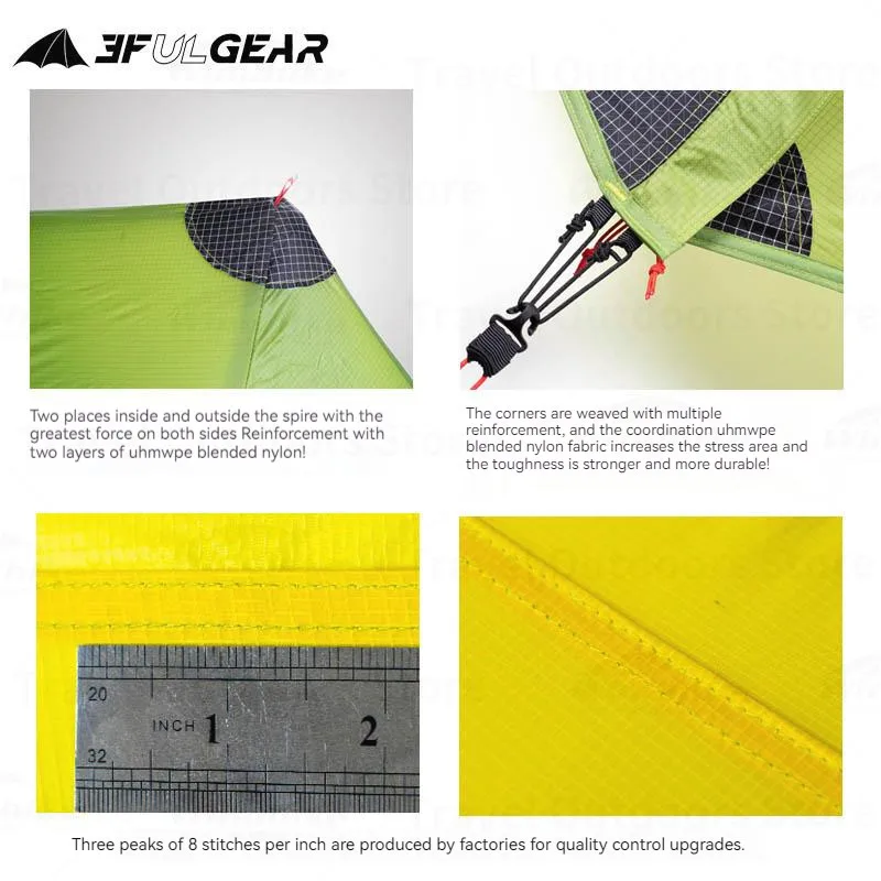 3F UL GEAR LanShan2 Pro Tent 20D двухслойная силиконовая сверхлегкая палатка для улицы, 2 человека, 34, сезонная пирамида, походная палатка для кемпинга (art.: 3920cd6dfae00) - 3920cd6dfae00