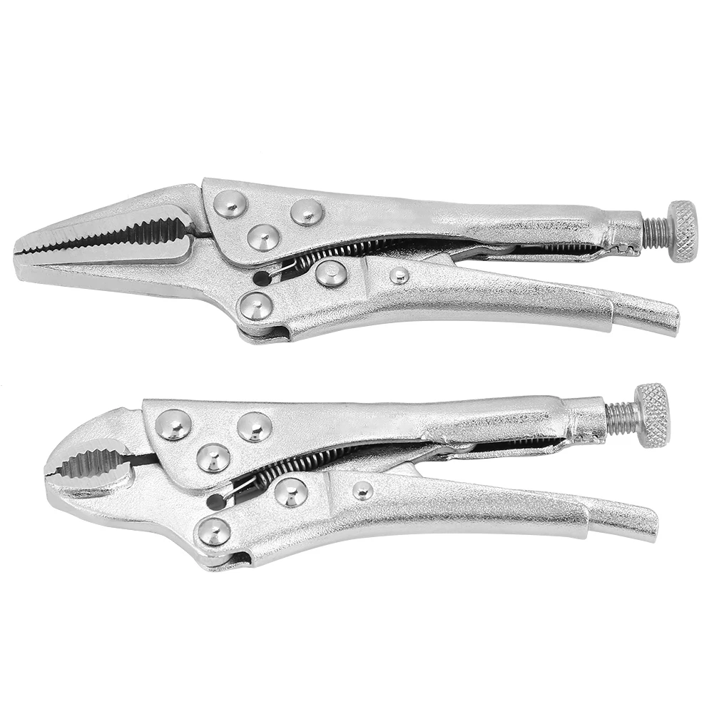 

2Pcs Ground Mouth Straight Jaw Lock Vise Grip Clamp Locking Pliers Set Hand Tools Locking Locking Locking
