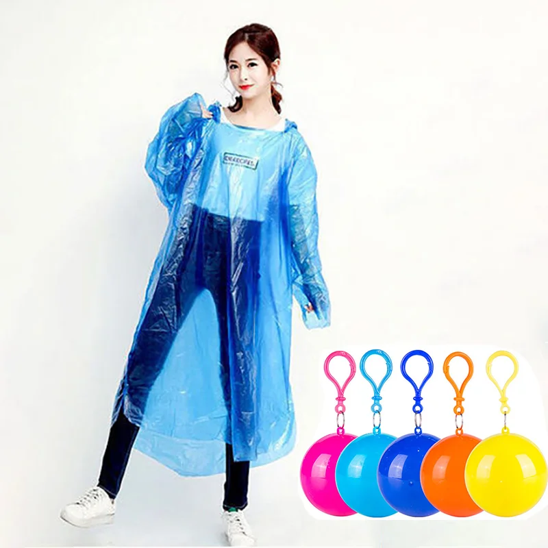 

Portable Disposable Emergency Raincoats Rain Poncho in A Ball for Traveling Camping Outdoor Sports Outdoor Tools Raincoat