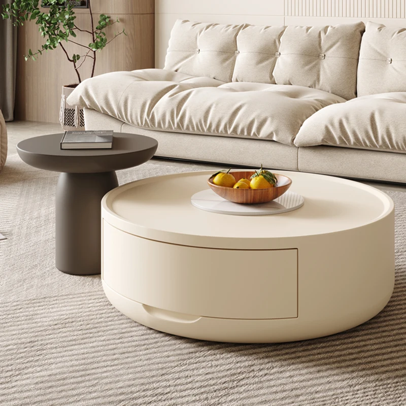 

Storage Round Coffee Table Modern Wood Cute Bed Side Table Couch Low Wohnzimmer Tische Nordic Furniture