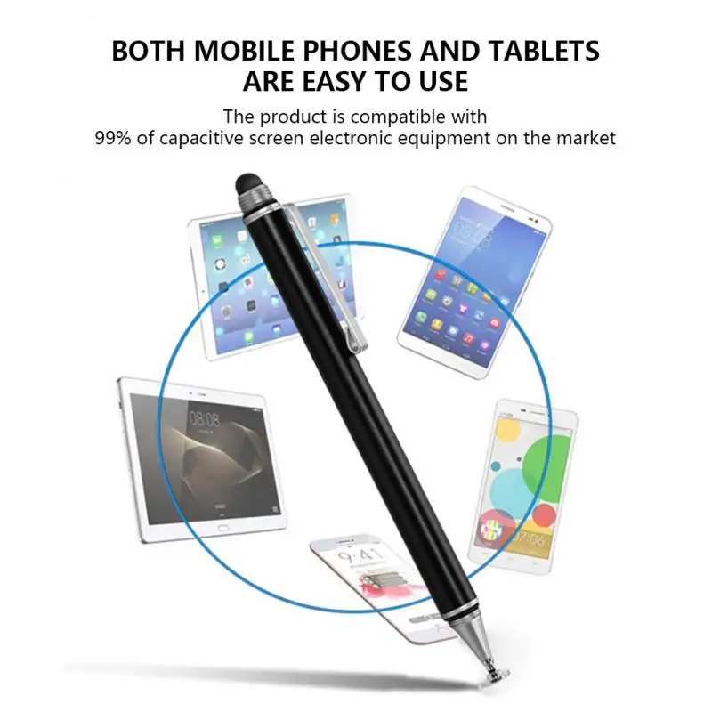 

Capacitive Pen 2 In 1 Mobile Phone Transparent Sucker Touch Screen 6mm Silicone Tip For Xiaomi Huawei Universal Stylus Pencil