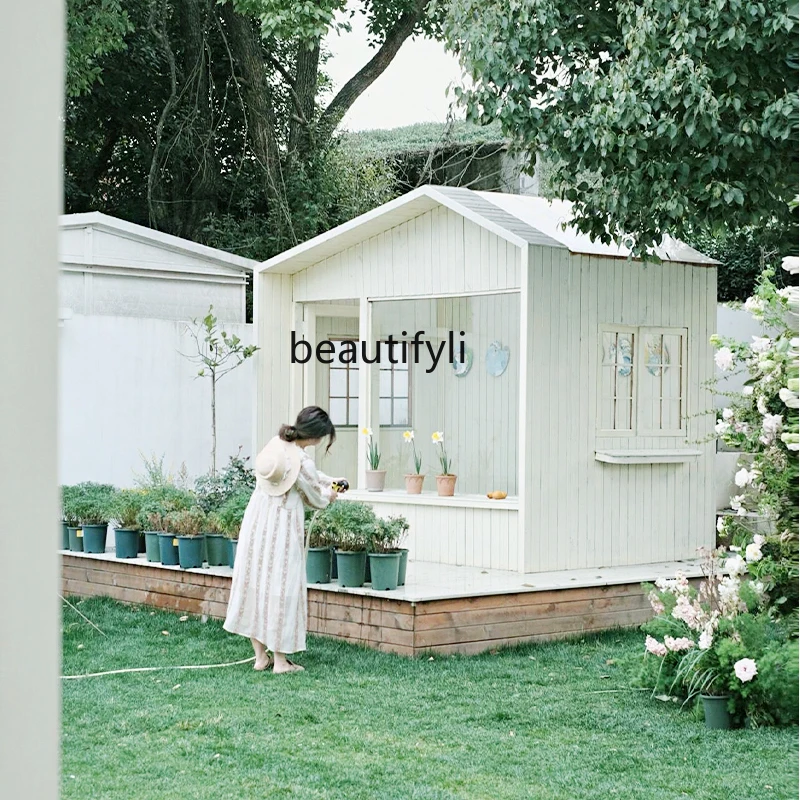 Консервантная древесина вилла двор шале уличная сборка садовая теплица павильон