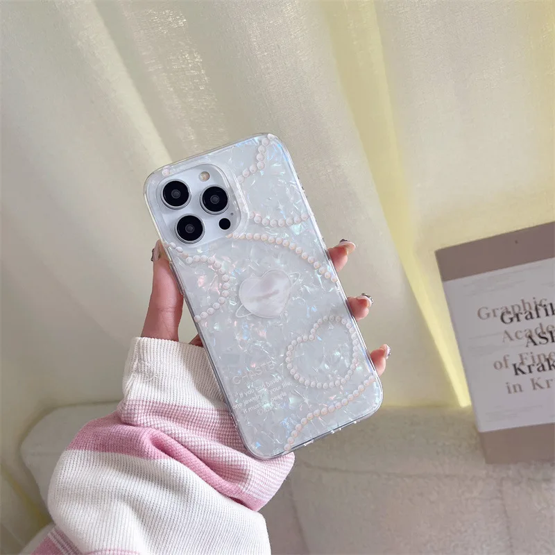 Shell Necklace Love Phone Case For iphone 14 13 12 11 Pro Max X XR XSMAX 7 8 Plus SE TPU Case Cover new products