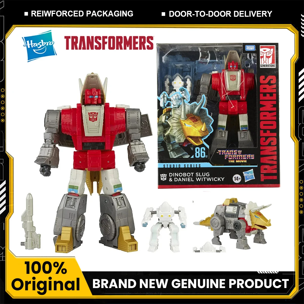 Фото Фигурка Hasbro Transformers Movie 1986 Dinobot Slug Studio Series 86-07 Leader Class, модель, подарок №1