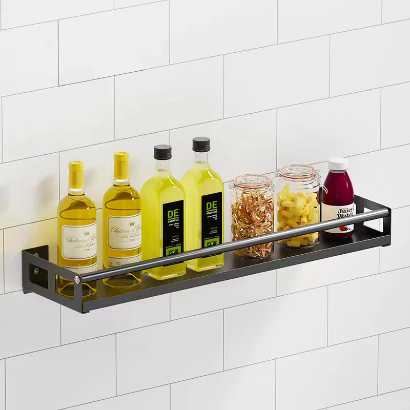 

Hole-Free Kitchen Wall Mounted Bracket Storage Rack Kitchen Tools Supplies