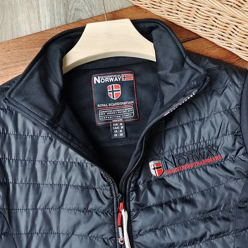 Мужская уличная повседневная спортивная хлопковая куртка с воротником-стойкой