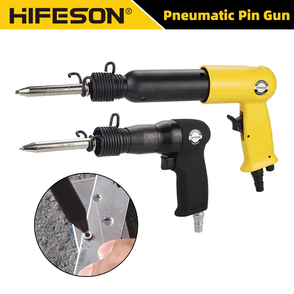 

HIFESON Pneumatic Solid Rivet Hammer Riveter M5 M6 M6.5 Rivets Nails Machine Impact Rivet Nails Tool Rivet Gun