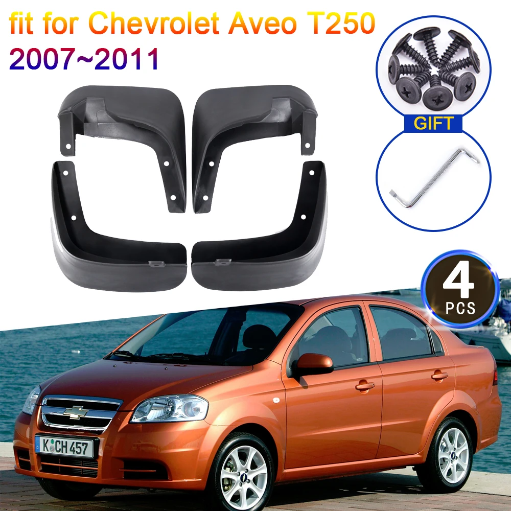 

Для Chevrolet Aveo T250 2007 2008 2009 2010 2011 Брызговики Брызговик Брызговик Передние и задние колеса Автомобильные аксессуары для укладки