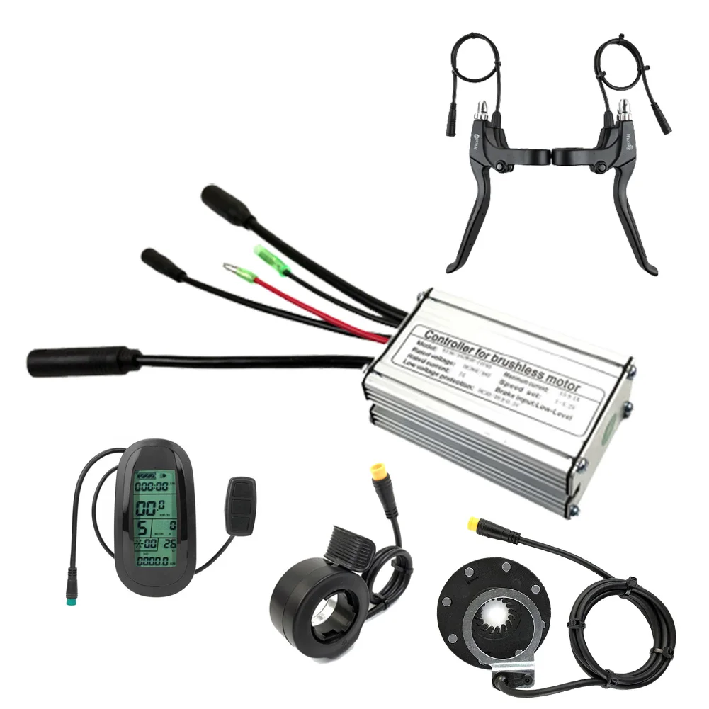 

E-bike KT 36/48V 250W 15A Waterproof Controller + Display + PAS + Throttle + Brake + Plug Durable Electric Bike Accessories Part