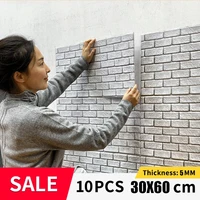 10pcs 3d self adhesive stone brick wall stickers diy pattern living room waterproof tile wall stickers home decoration kitchen