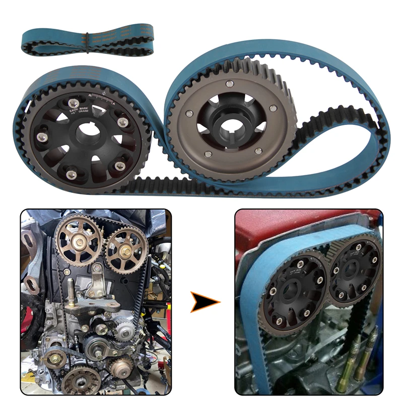 

Adjustable Cam Gears+Timing Belt For 93-01 Honda Prelude H22 H22A1 DOHC VTEC