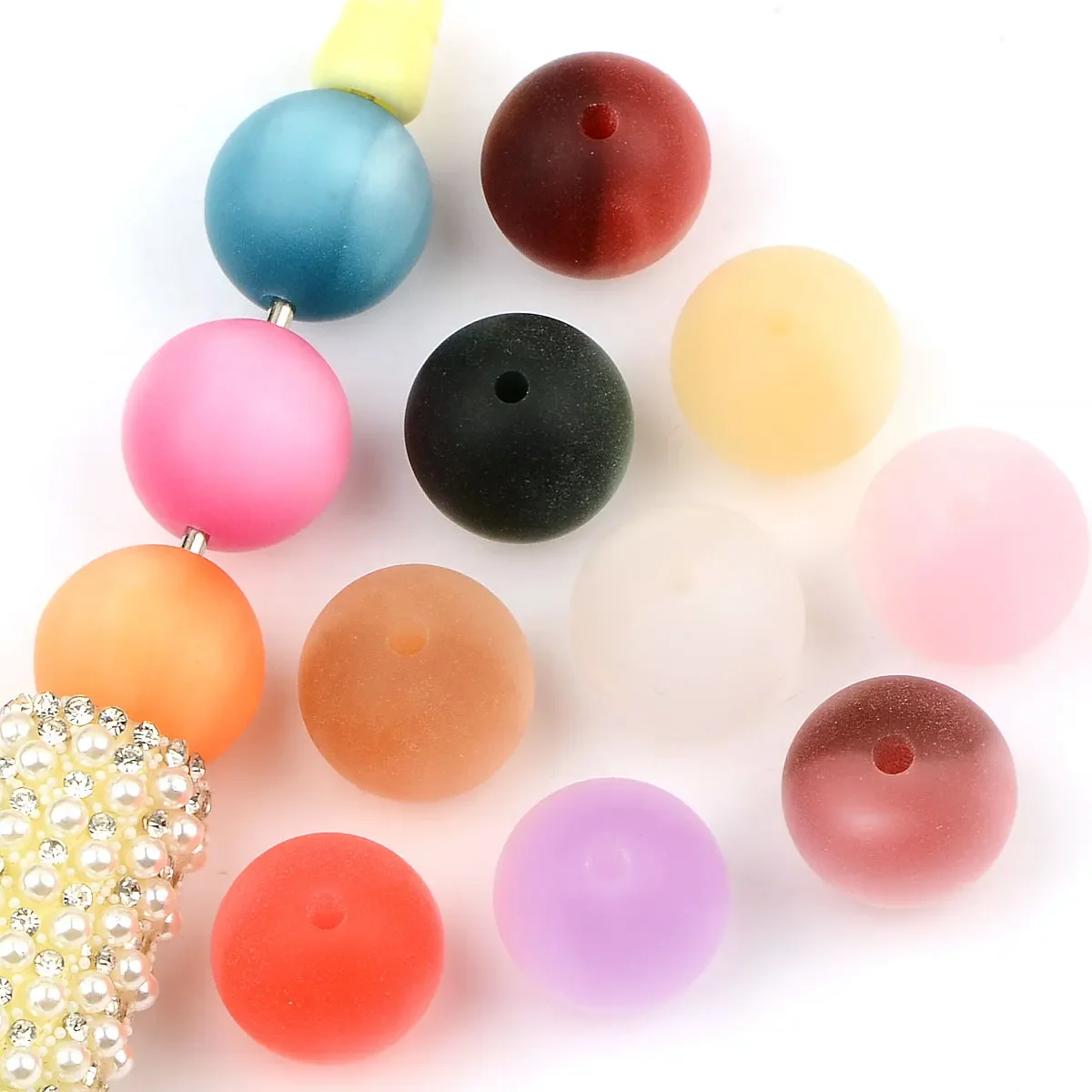 8 шт. 1 6 см разные цвета круглые матовые кошачьи глаза акриловые бусины для