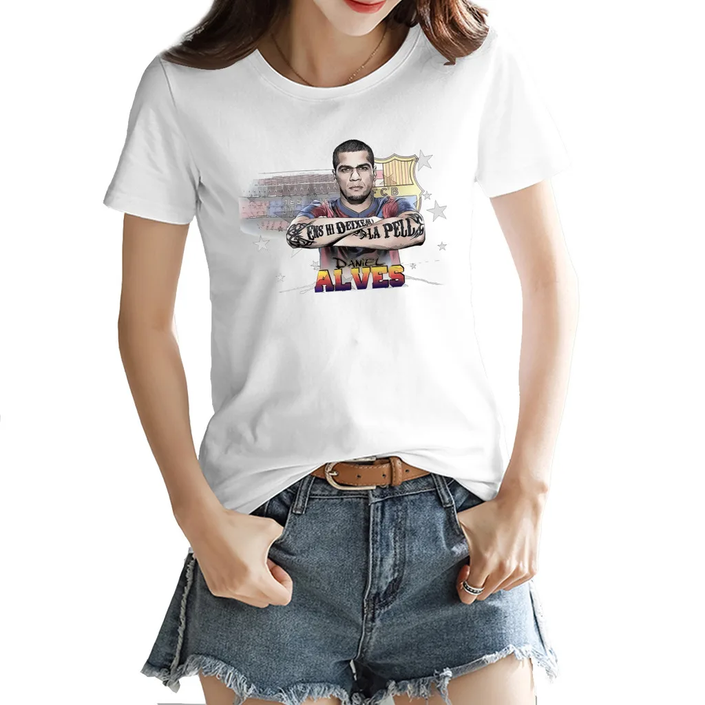 

Football Team Women's T-shirt Movement Championship Brazil Daniels and Alvess Classic Top quality Activity Competition Tshirt