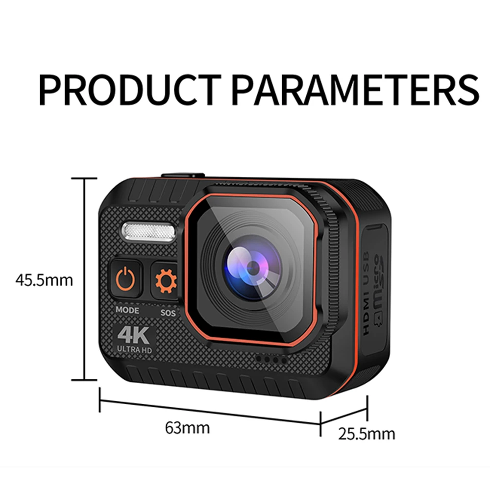 Action Camera 4K HD With Remote Control Screen Waterproof Sport Camera Drive Recorder 4K Sports Camera Helmet Action Cam enlarge