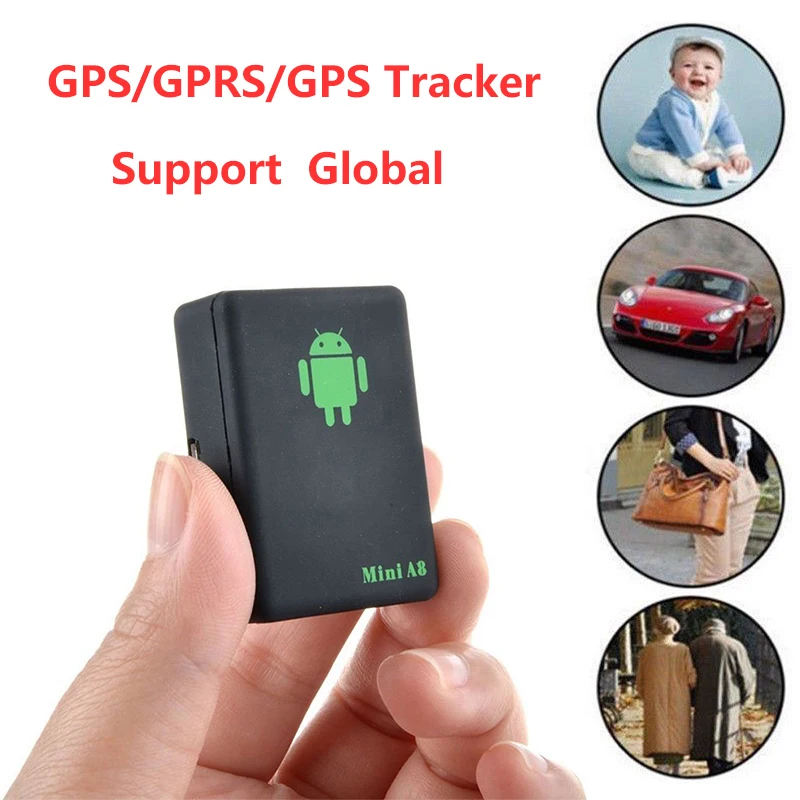 

Mini A8 Car GPS Tracker Real Time Tracking Car Kids Pet GSM/GPRS/LBS Locator Power Adapter with SOS Button 2G Network