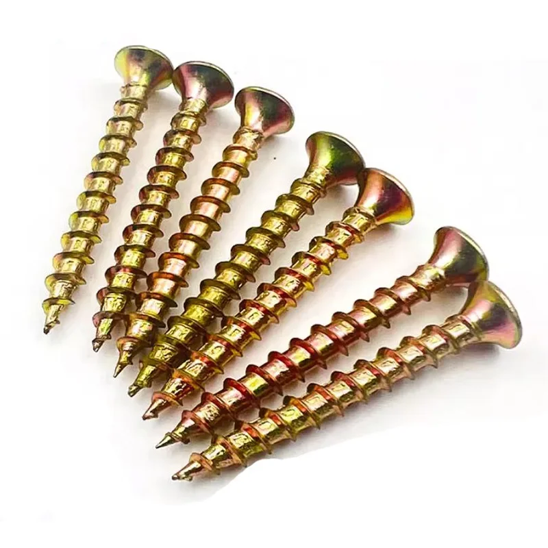 

M3 M3.5 M4 M5 M6 Винты по дереву с крестообразной плоской головкой Строительные винты Оцинкованные саморезы по дереву для шкафа ДВП