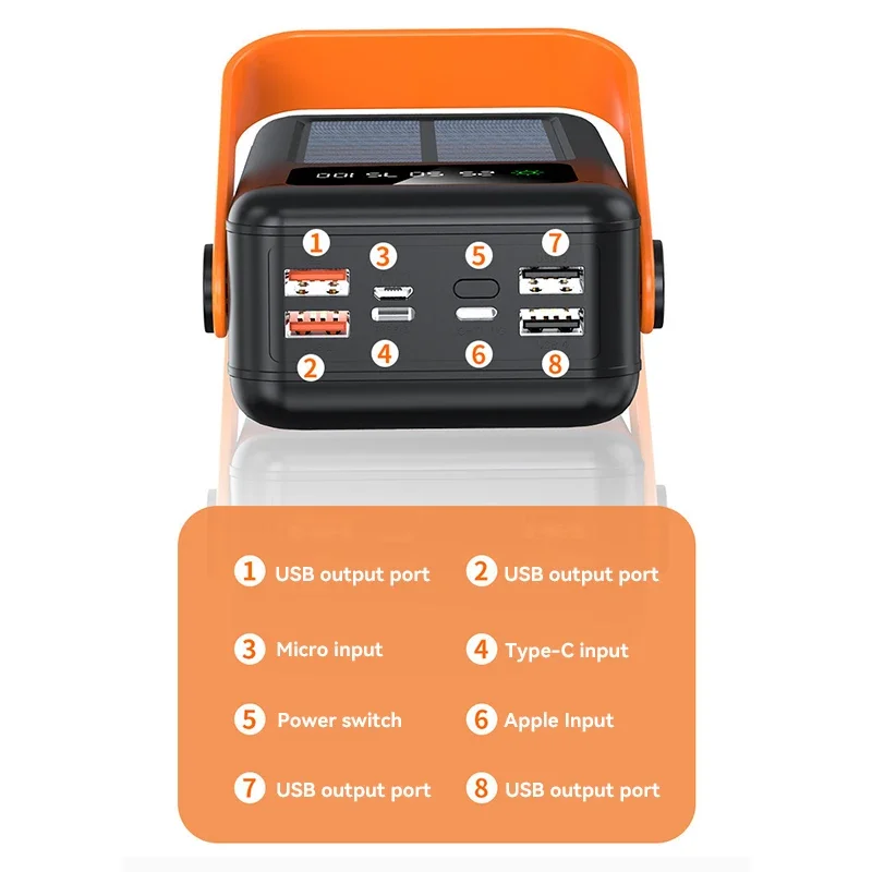 Xiaomi Power Bank Outdoor Camping Light 100000 mAh большой емкости Съемный четырехпроводной мобильный