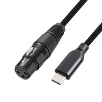 1pcs microphone audio cable usb c type c male to 3pin xlr female microphone audio cable adapter line 10ft microphone accessories