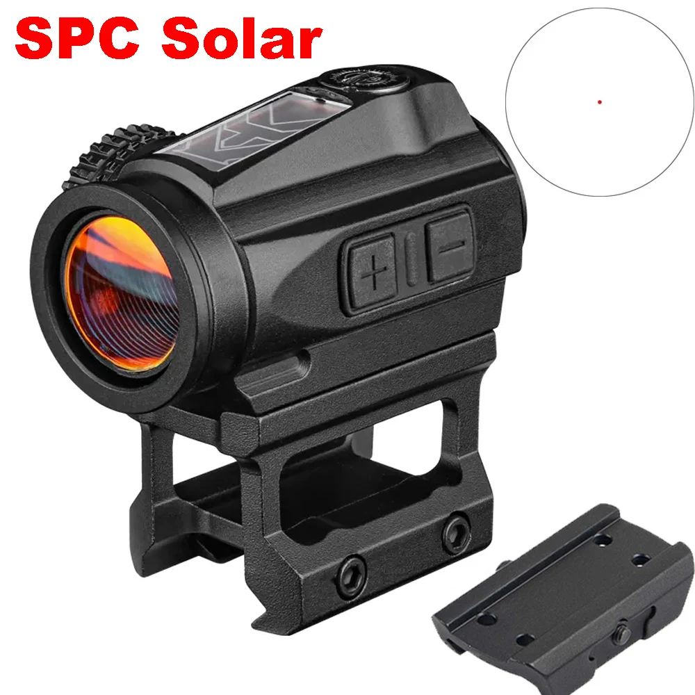 

Tactical Optics SPARC Solar Red Dot Sight Reflex 2 MOA Collimator Scope With 20mm Riser Mount For Rifle Air Gun Hunting Shooting