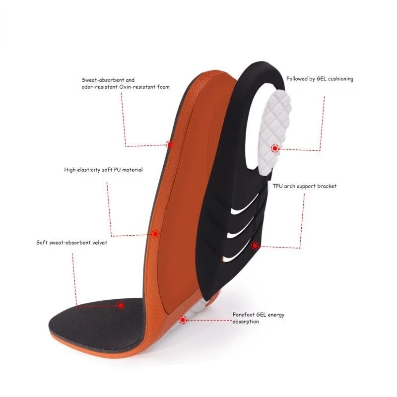  Sports Insole Men And Women Absorbs Sweat Breathes Stinks Arch Support Torsion Resistant Shoe Pad Zapatos De Mujer 