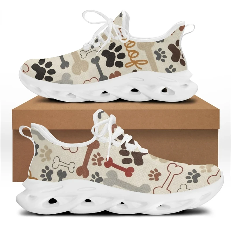 HOMDOW-zapatos informales con diseño de pata de Animal veterinario para mujer, zapatillas planas ligeras con cordones, 2022