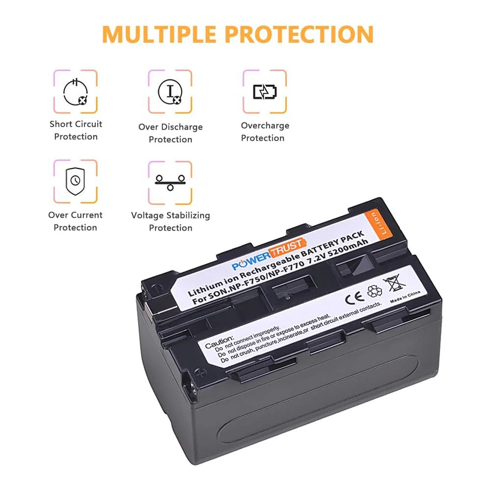 Аккумулятор NP-F750 для камеры Sony NP F550 F530 F970 F960 F770 F750 F330 CCD-SC55 TR516 TR716 TR818 TR910 HDR-FX1000 FX7 HV-V1U