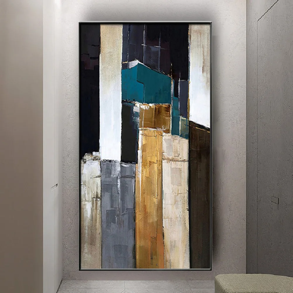 

100% настенные картины ручной работы с абстрактной коричневой черной текстурой, модные картины маслом на холсте, Настенная роспись для домашнего декора комнаты, художественное оформление