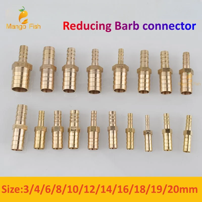 

Латунный 2-х сторонний редуктор для шланга 4 19 6мм-3мм 8мм-10мм