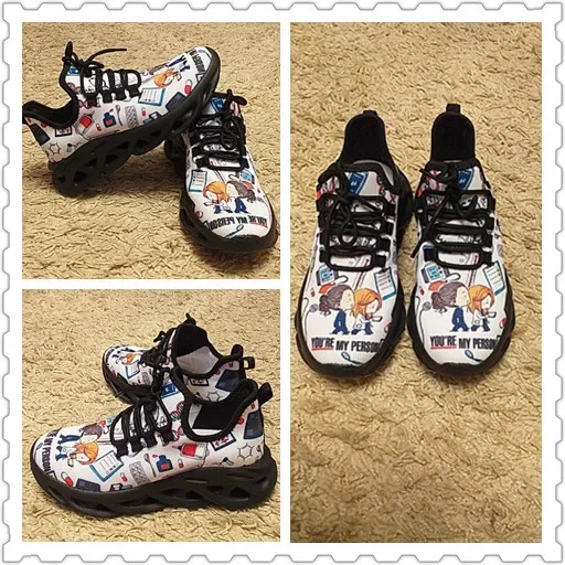 Женские кроссовки на плоской подошве дышащие сетчатые с принтом EMS модель 2024 года