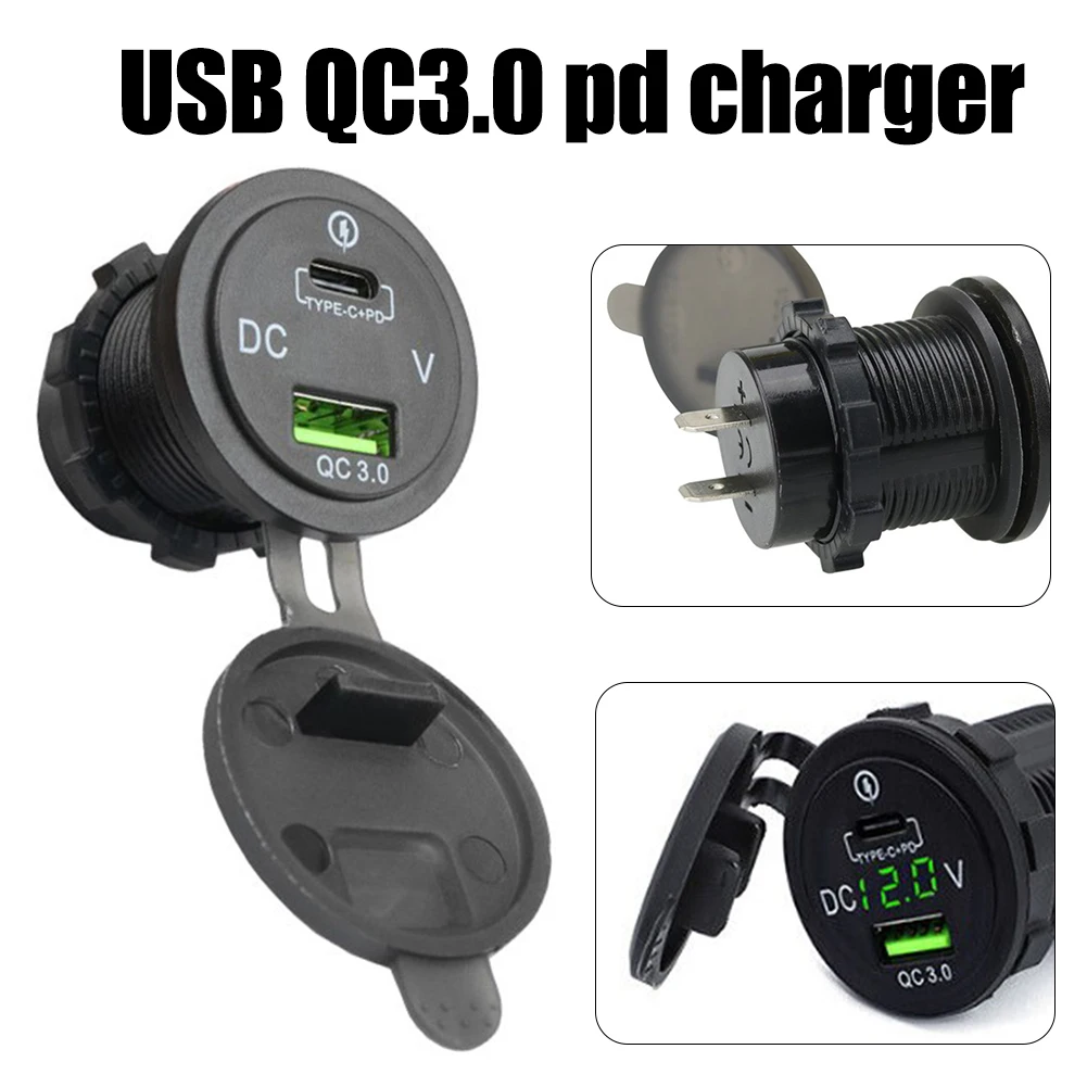 

Brand New For Kawasaki Motorcycle Modified Charger Intelligent Shunt USB QC3.0 Pd Charger Motor Accessories