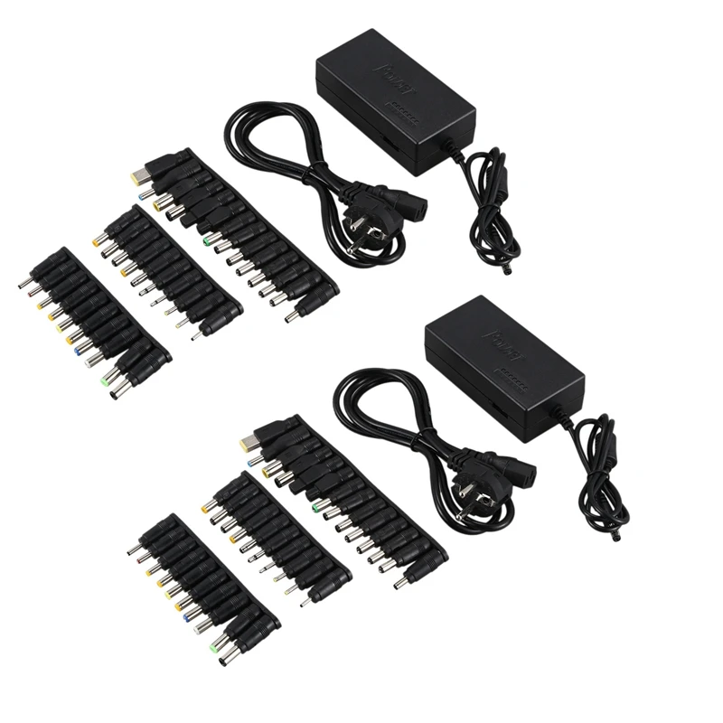 

102Pcs Universal Power Adapter 96W 12V To 24V Adjustable Portable Charger For Dell Toshiba Hp Asus Acer Laptops Eu-Plug
