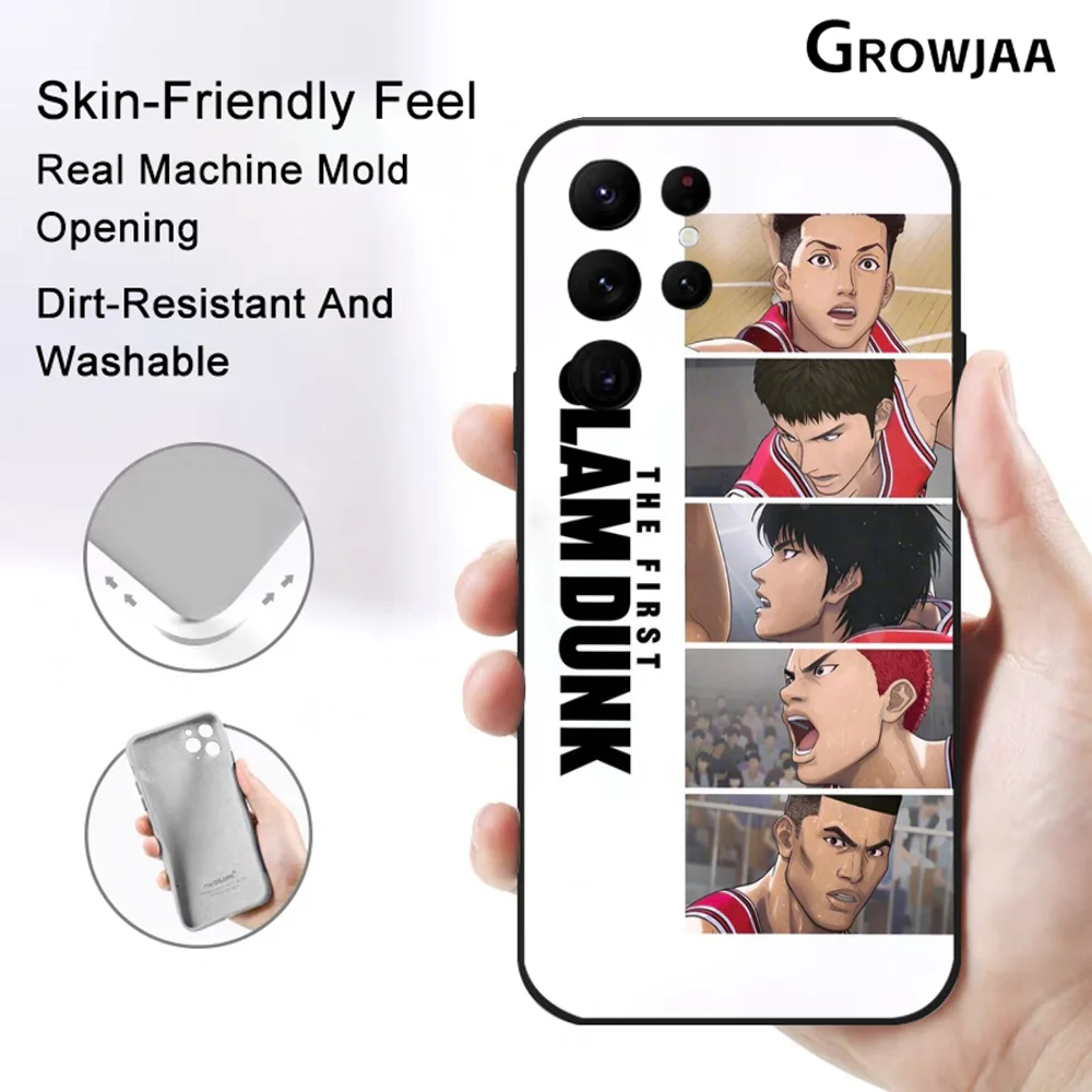 Чехол для телефона S-Slam Dunk Anime Basketball Samsung Galaxy S24 Ultra S22 S23 S21 S20 5G Защитный силиконовый