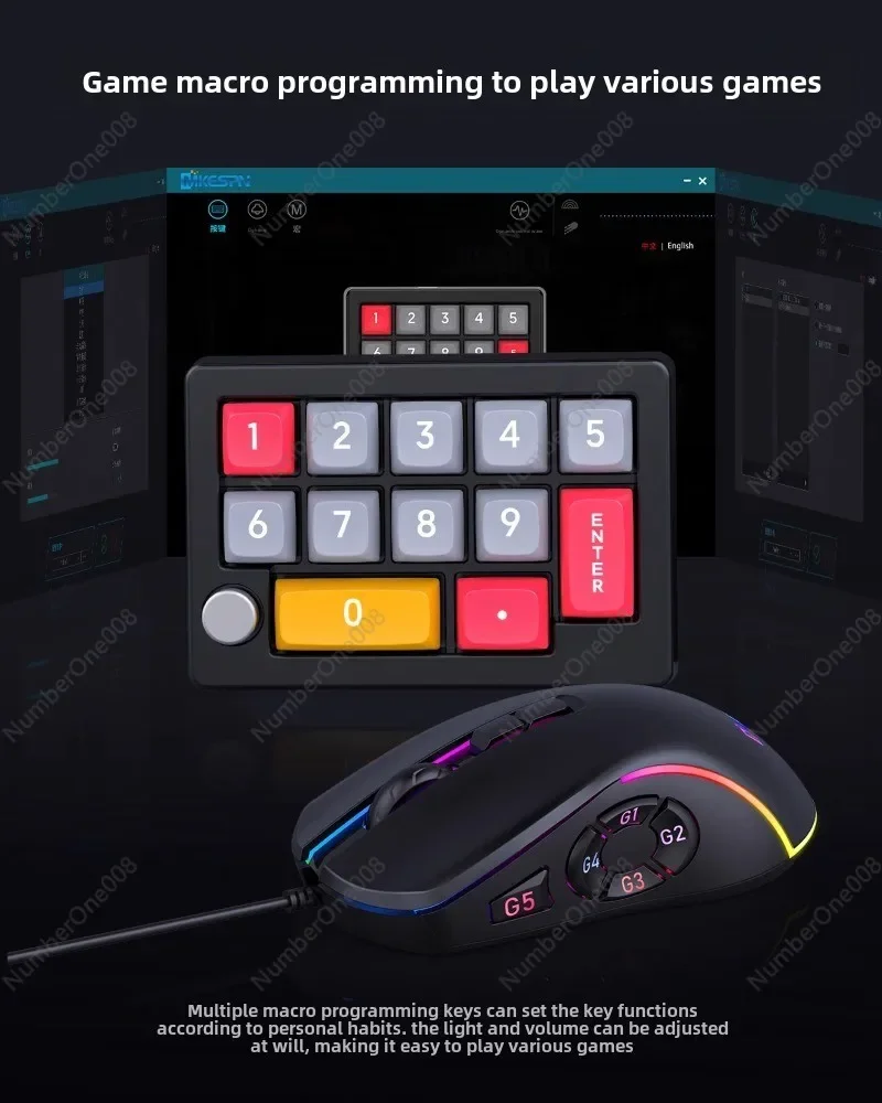 Цифровая клавиатура Механическая Мини-макропрограммирование Встроенные