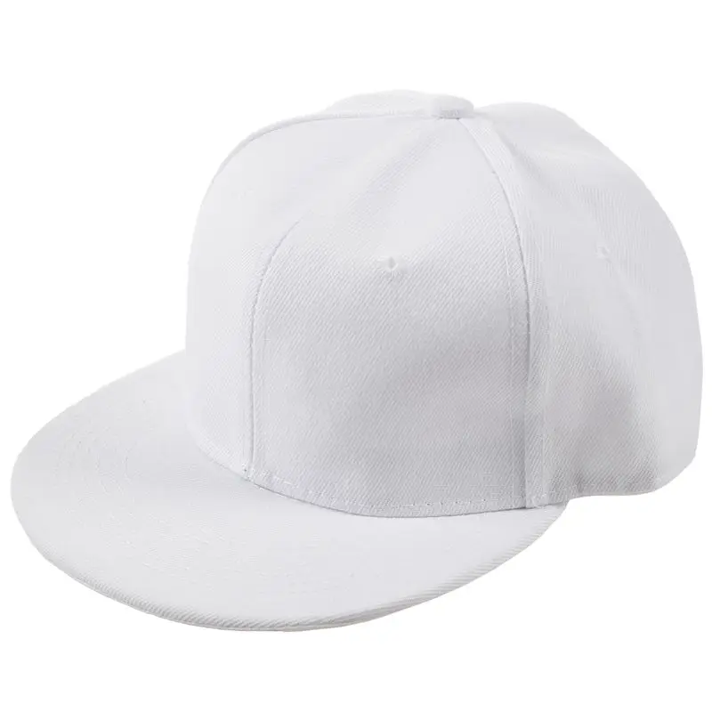 

Plain Re-entry Hip-Hop Baseball Cap Boy Adjustable Hat White