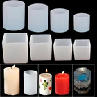 Цилиндрическая силиконовая форма сделай сам, форма для свечей из эпоксидной смолы, формы для ароматерапии, свечи, воска, глины, пластыря, литья, форма для домашнего декора