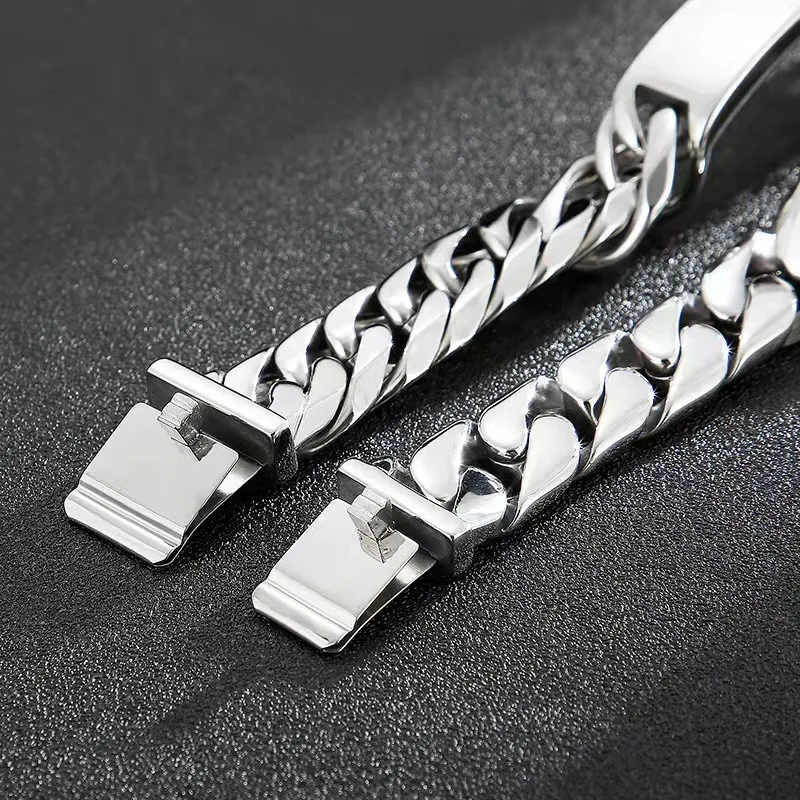 

Браслет-цепочка мужской из нержавеющей стали, 2 вида, 8,66 дюйма