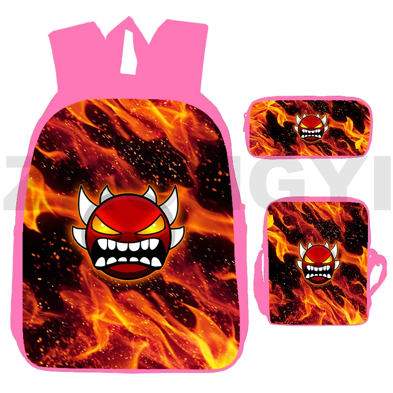 Модные женские рюкзаки с геометрическим рисунком злого героя милые школьные